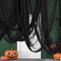 600 X 85 Halloween Creepy Cloth Black Halloween Spooky Fabric Cloth Large Creepy Spooky Halloween Decorations For Haunte