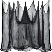 Zeedix Halloween Black Creepy Cloth 85 X 600In Giant Halloween Cloth Home Deco Spooky Scary Gauze Cloth For Halloween Party Supp