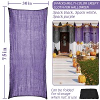 Zeedix 9 Pack Halloween Creepy Cloth 30 X 75 Inch Spooky Scary Gauze Cloth Creepy Cheesecloth For Halloween Party Supplies Outdo