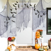 Zeedix 6 Pack Grey Halloween Creepy Cloth 30 X 75 Inch Halloween Decoration Spooky Scary Gauze Cloth Black Cheesecloth For Hallo