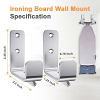 Musvoh Ironing Board Holder Hanger Wall Mount 304 Stainless Steel Ironing Board Hanger Y T Leg For Adjustable Distance Ironing