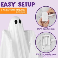 Joyin Halloween Hanging Light Up Ghost With Spooky Warm White Led Light 47 White Hanging Ghosts Halloween Hanging Decoratio