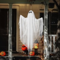 Joyin Halloween Hanging Light Up Ghost With Spooky Warm White Led Light 47 White Hanging Ghosts Halloween Hanging Decoratio