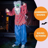 Joyin 68 Halloween Animatronics Clearance Scary Halloween Werewolf Decorations With Led Eyes And Creepy Sound Life Size Anim