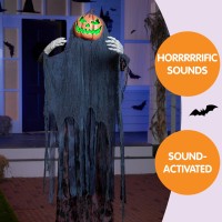 Joyin 67 Halloween Decorations Outdoor Life Size Animatronics Ghost Pumpkin Decor Soundactived Halloween Party Decoration Wi