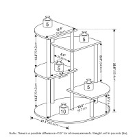 Furinno Celuka 4Tier Indoor Outdoor Potted Plant Stand Holder