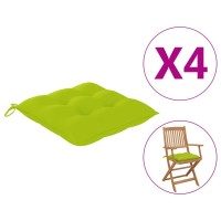 vidaXL Chair Cushions 4 pcs Bright Green 157x157x28 Fabric