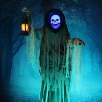 Haunted Hill Farm Motionactivated Looming Phantom Plugin Talking Halloween Animatronic For Standing Or Hanging Indoor Or Cove