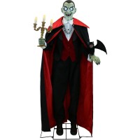 Haunted Hill Farm 55Ft Tall Vampire Host Motionactivated Talking Halloween Animatronic For Indoor Or Covered Outdoor Creepy