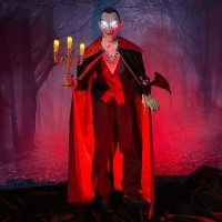 Haunted Hill Farm 55Ft Tall Vampire Host Motionactivated Talking Halloween Animatronic For Indoor Or Covered Outdoor Creepy