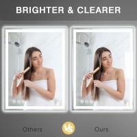 Memobarco 24X 40 Led Bathroom Mirror For Wall 24 40 Led Mirror For Bathroom Front And Backlit Led Mirror With Lights Di