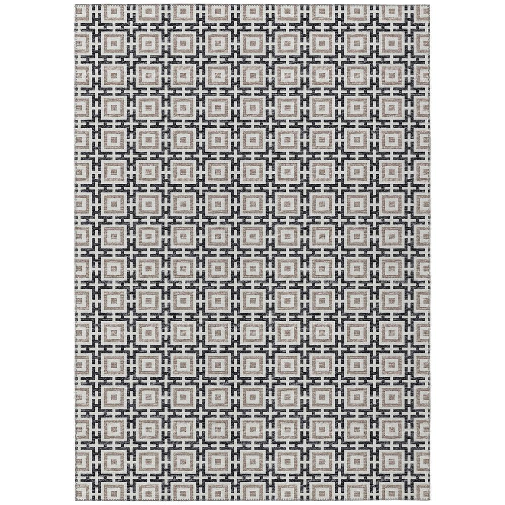 IndoorOutdoor Marlo MO1 Black Washable 8 x 10 Rug