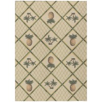 IndoorOutdoor Kendall KE7 Beige Washable 9 x 12 Rug