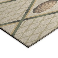 IndoorOutdoor Kendall KE7 Beige Washable 9 x 12 Rug