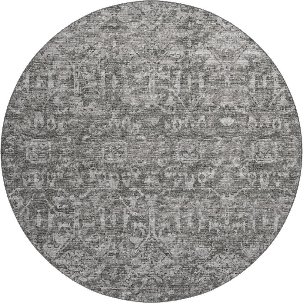 Aberdeen AB1 Graphite 8 x 8 Round Rug