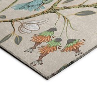 IndoorOutdoor Kendall KE19 Putty Washable 8 x 10 Rug