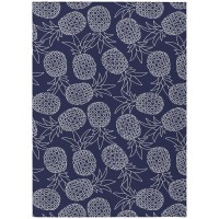 IndoorOutdoor Kendall KE6 Navy Washable 8 x 10 Rug