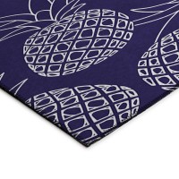 IndoorOutdoor Kendall KE6 Navy Washable 8 x 10 Rug