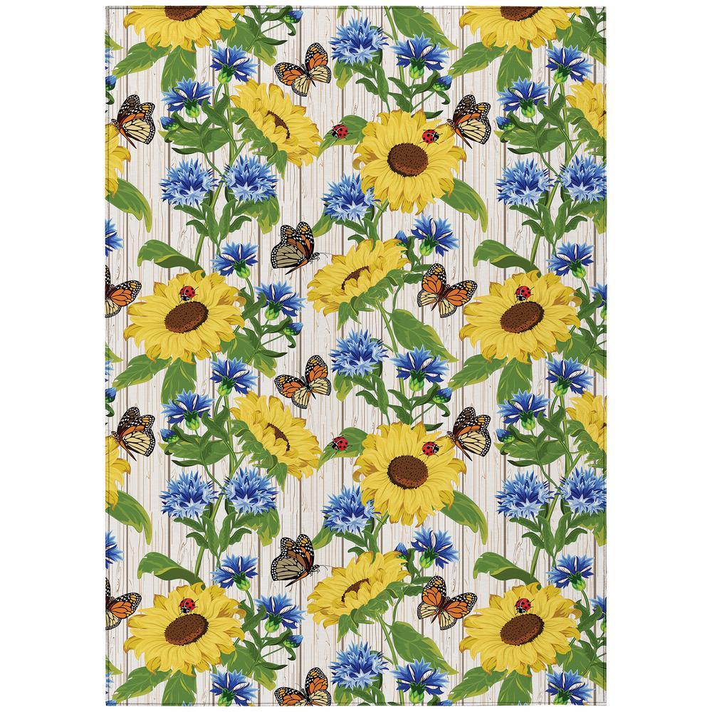 IndoorOutdoor Kendall KE16 Putty Washable 8 x 10 Rug