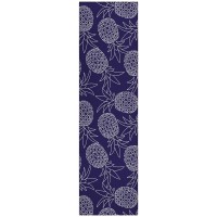 IndoorOutdoor Kendall KE6 Navy Washable 23 x 76 Runner Rug