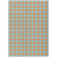 IndoorOutdoor Marlo MO1 Orange Washable 8 x 10 Rug