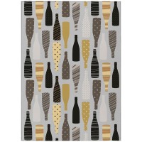 IndoorOutdoor Kendall KE12 Silver Washable 8 x 10 Rug