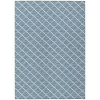 IndoorOutdoor York YO1 Sky Blue Washable 8 x 10 Rug