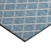 IndoorOutdoor York YO1 Sky Blue Washable 8 x 10 Rug