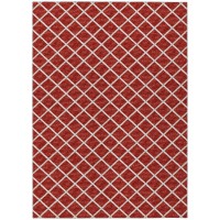 IndoorOutdoor York YO1 Red Washable 8 x 10 Rug