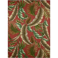 IndoorOutdoor Tropics TC1 Paprika Washable 3 x 5 Rug