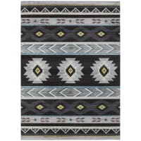 IndoorOutdoor Phoenix PH3 Black Washable 26 x 310 Rug