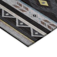 IndoorOutdoor Phoenix PH3 Black Washable 26 x 310 Rug