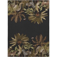 IndoorOutdoor Tropics TC8 Black Washable 3 x 5 Rug