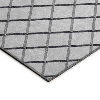 IndoorOutdoor York YO1 Grey Washable 8 x 10 Rug