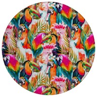 IndoorOutdoor Tropics TC5 Confetti Washable 8 x 8 Round Rug