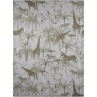 IndoorOutdoor Tropics TC7 Grey Washable 8 x 10 Rug