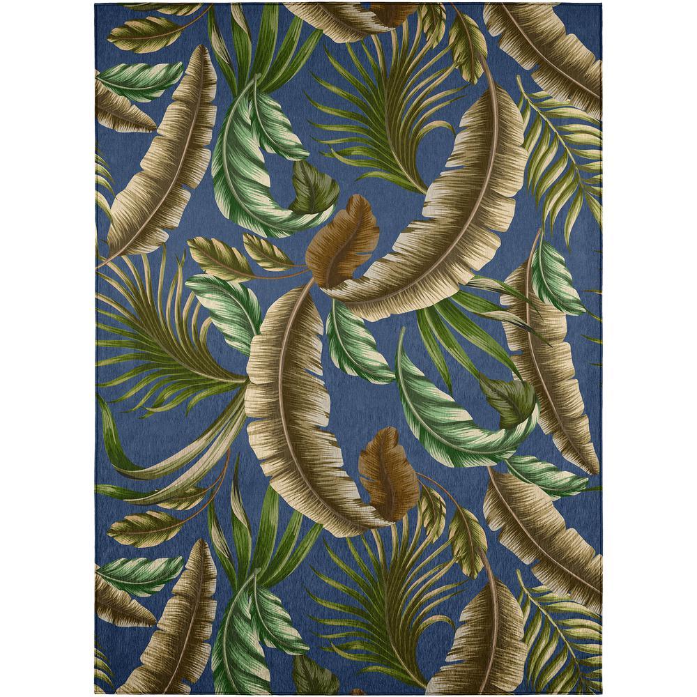 IndoorOutdoor Tropics TC1 Indigo Washable 9 x 12 Rug