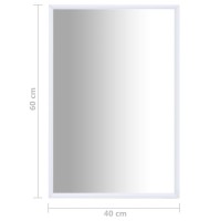 vidaXL Mirror White 60 x 40 cm