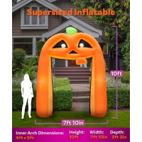 Holidayana Halloween Inflatables 10Ft Pumpkin Archway Large Inflatable Outdoor Halloween Decorations Inflatable Halloween Blow