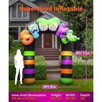 Holidayana Halloween Inflatables 9Ft Spooky Archway Large Inflatable Outdoor Halloween Decorations Inflatable Halloween Blowup