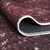 Bloom Rugs Washable Nonslip 3 X 5 Rug Dark Red Traditional Bordered Area Rug For Living Room Bedroom Dining Room And Kit