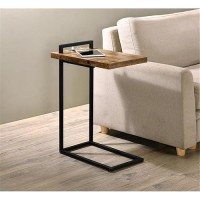 Coaster Maxwell Metal C-Shaped Accent Table With Usb Charging Port Brown