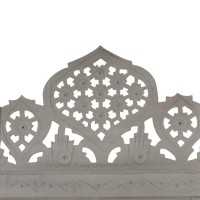 vidaXL 3Panel Room Divider HandCarved Solid Mango Wood Privacy Screen Foldable Wooden Partition with Intricate Patterns and