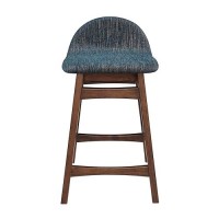 Modway Eei-6555-Hea Juno Wood Counter Stool - Set Of 2, Navy Fabric