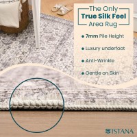 Istana Area Rugs 8X10 Beige Area Rug Foldable 8 X 10 Rug Stain Resistant Rug For Bedroom Washable Area Rugs 8X108X10 Wa