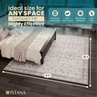 Istana Area Rugs 8X10 Beige Area Rug Foldable 8 X 10 Rug Stain Resistant Rug For Bedroom Washable Area Rugs 8X108X10 Wa