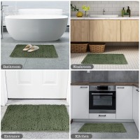 Yeaban Small Bathroom Rugs Thick Chenille Bath Mats Absorbent And Washable Bath Rug Nonslip Plush And Soft Rugs For Bathro