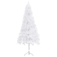 vidaXL Corner Artificial Christmas Tree White 827 PVC