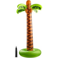 Inflatable Palm Tree With Hand Pump Pack Of 1 Large 55 Ft Blow Up Palm Trees For Hawaiian Themed Tropical Birthday Summer