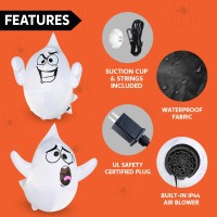 Joiedomi 2 Pcs Halloween Inflatables Outdoor Decorations Halloween Blow Ups Ghost Halloween Decor With Builtin Leds Cute Hall